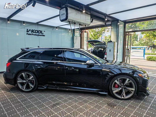 Audi RS6 C8 2020-ON & RS7 C8 2020-ON With Aftermarket Parts - Side Skirts Pre-preg Carbon Fiber from Karbel Carbon