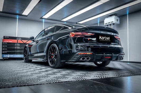 Karbel Dry Carbon Fiber Rear Spoiler Ver.1 For Audi Audi RS5 & S5 A5 S-Line & A5 B9 B9.5 2017-Early 2025 4 Door Sedan