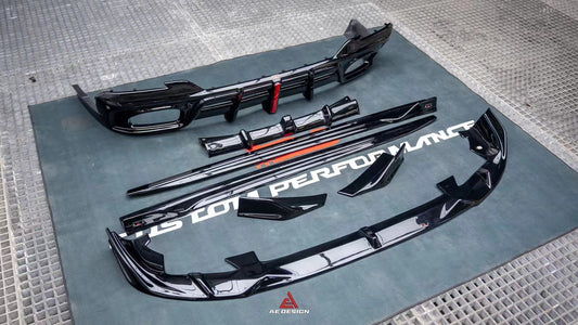 BMW X3 s/x Drive 30i (with M-Package Bumper) & M40i G01 LCI 2022 2023 2024 & X4 xDrive 30i (with M-Package Bumper) & M40i G02 LCI 2022 2023 2024 with Aftermarket Parts - Plustic Style Front Lip ABS from ArmorExtend