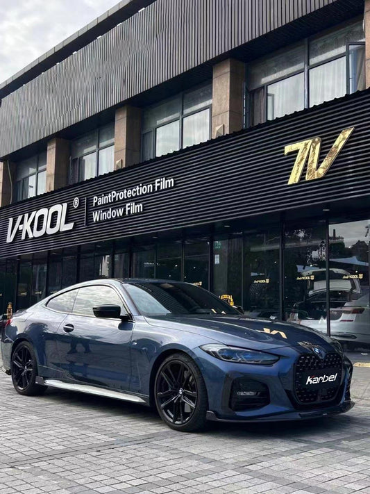 BMW 4 series 430i (with M-package bumper, does not fit base model) M440i G22 G23 2020-ON with Aftermarket Parts - Upper Valences Pre-preg Carbon Fiber from Karbel Carbon