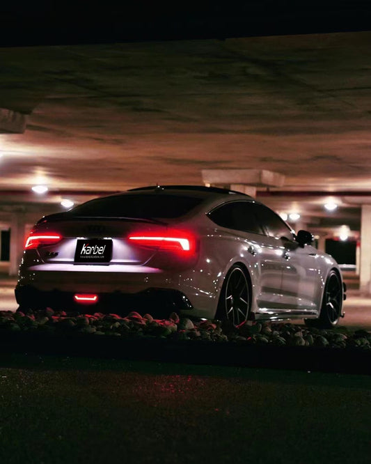 Audi RS5 B9 2018 2019 2020 with Aftermarket Parts - Rear Diffuser Pre-preg Carbon Fiber from Karbel Carbon