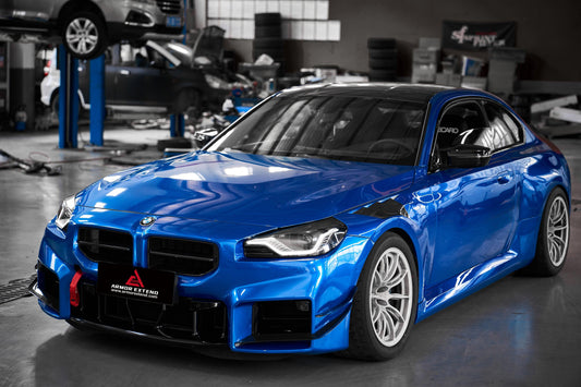 BMW M2 & M2C G87 2023 2024 with Aftermarket Parts - AE V2 Style Front Fenders Carbon Fiber from ArmorExtend