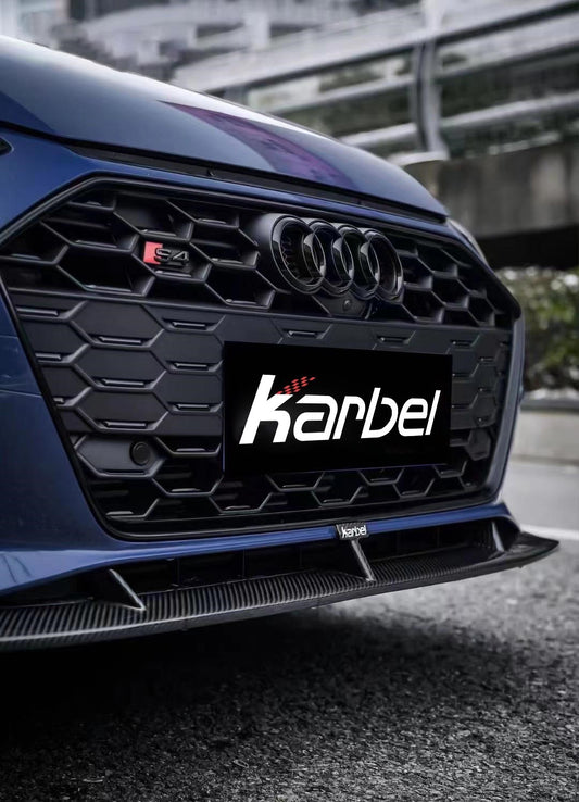 Audi S4 A4 S-line (with s-line bumper, does not fit base model) B9.5 2020-ON with Aftermarket Parts - Front Lip Pre-preg Carbon Fiber from Karbel Carbon