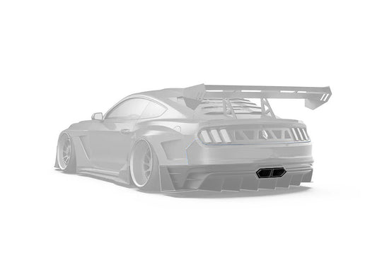 Robot Craftsman DAWN & DUSK Exhaust Tip Trim for Ford Mustang V6 GT March1 S550.1/550.2 Carbon Fiber/FRP