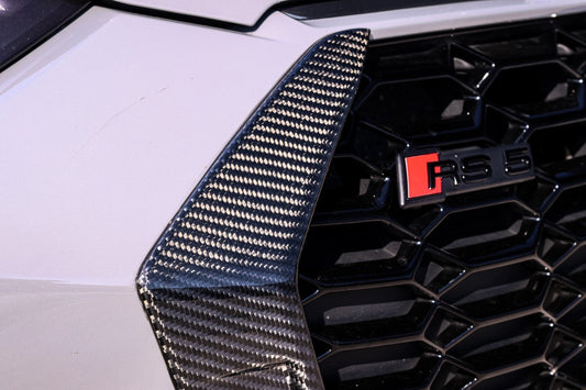 Future Design Carbon Fiber FRONT GRILL SIDE OVERLAY TRIM - "Blaze kit" for Audi RS5 B9.5 2020-2022 - Performance SpeedShop