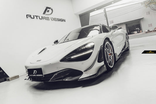 Future Design Front Splitters for McLaren 720S 2018-2023 Pre-preg Carbon/FRP
