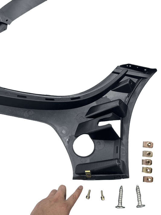 DuPont Tech Black Series Conversion Style Front Bumper & Lip for Mercedes Benz AMG GT GTS GTC GTR Pro C190 2016-2021 PP Polypropylene/Dry Pre-preg Carbon Fiber