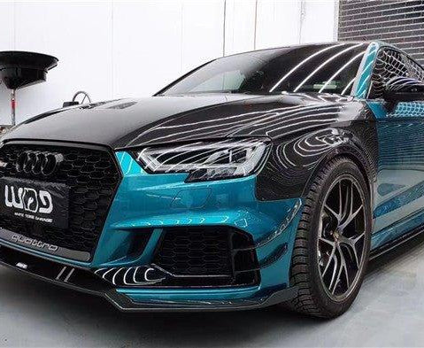 Audi S3 A3 8V.5 2015 2016 2017 2018 2019 2020 & RS3 8V.5 2018 2019 2020 With Aftermarket Parts - Front Fenders Pre-preg Carbon Fiber from Karbel Carbon