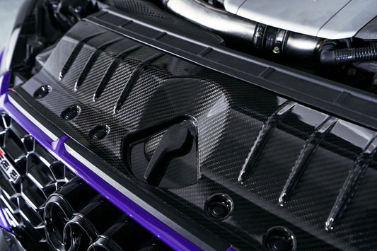 Audi RS4 B9.5 2020 2021 2022 2023 2024 & RS5 B9.5 2020 2021 2022 2023 2024 with Aftermarket Parts - Radiator Cooling Plate Pre-preg Carbon Fiber from Karbel Carbon