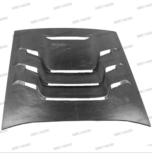 Lotus Emira 3.6 V6 2.0 Four-cylinder 2022-ON with Aftermarket Parts - Track Version Style Rear Window Delete Louvers Hood Dry Pre-preg Carbon Fiber from Geex Village