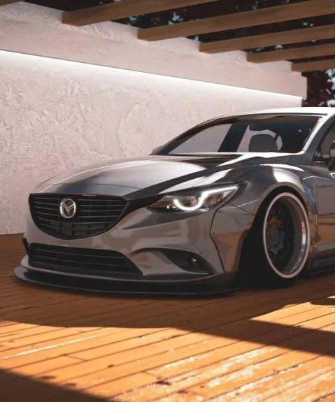 Mazda6 Sport Grand Touring Singature Carbon Edition 2014 2015 2016 2017 2018 2019 with Aftermarket Parts - For OEM Bumper Front Lip Carbon Fiber / FRP from Robot Craftsman