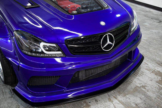 Aero Republic Mercedes Benz W204 C63 AMG Facelift IMP Style Transperant Tempered Glass Window Hood 2012-2014 Carbon Fiber / FRP