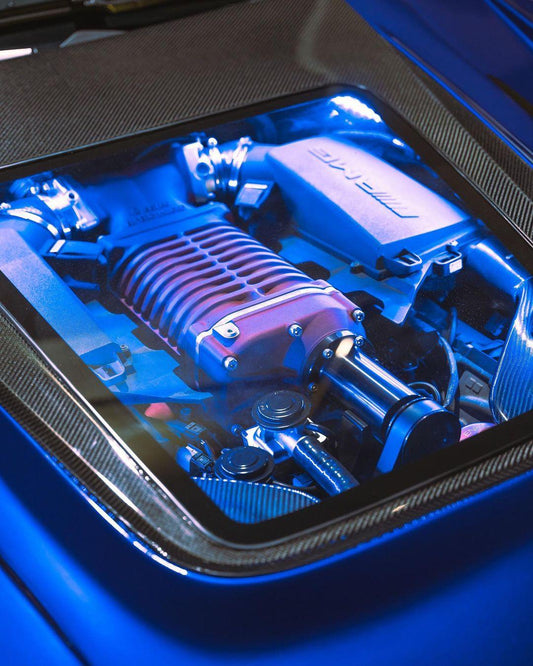 Aero Republic Mercedes Benz W204 C63 AMG Facelift IMP Style Transperant Tempered Glass Window Hood 2012-2014 Carbon Fiber / FRP