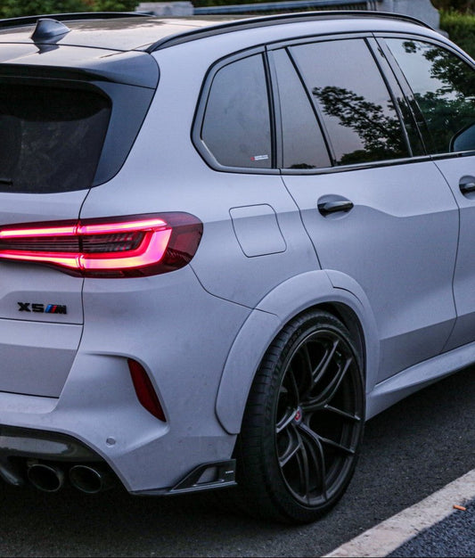 BMW X5M X5MC F95 Pre-LCI 2020 2021 2022 2023 with Aftermarket Parts - AE Style Wheel Arches Carbon Fiber from ArmorExtend