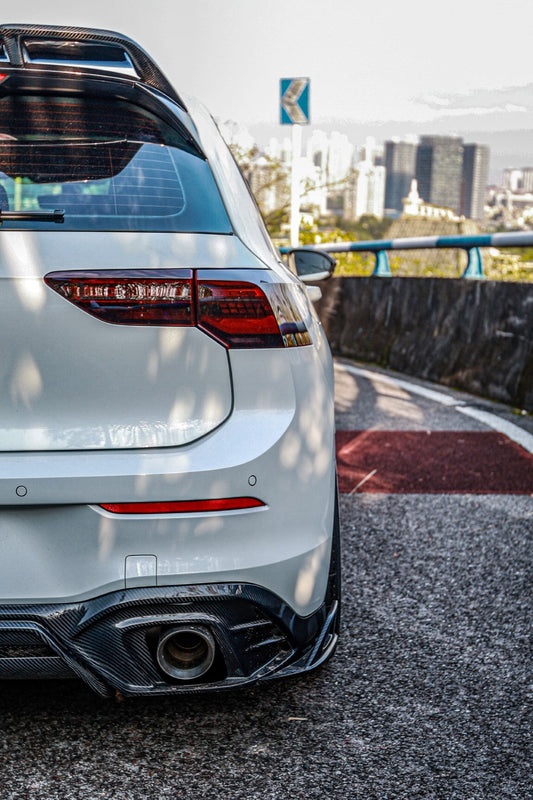Volkswagen GTI & R-line MK8 2022 2023 2024 with Aftermarket Parts - AE Rear Diffuser Carbon Fiber from ArmorExtend