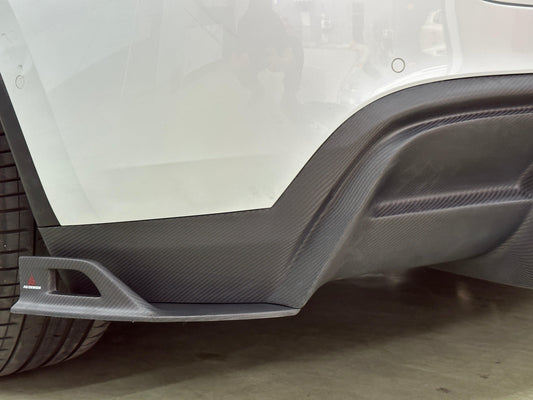 Your Tesla Model Y 2020 2021 2022 2023 2024 with Aftermarket Parts - AE Style Rear Diffuser Carbon Fiber from ArmorExtend