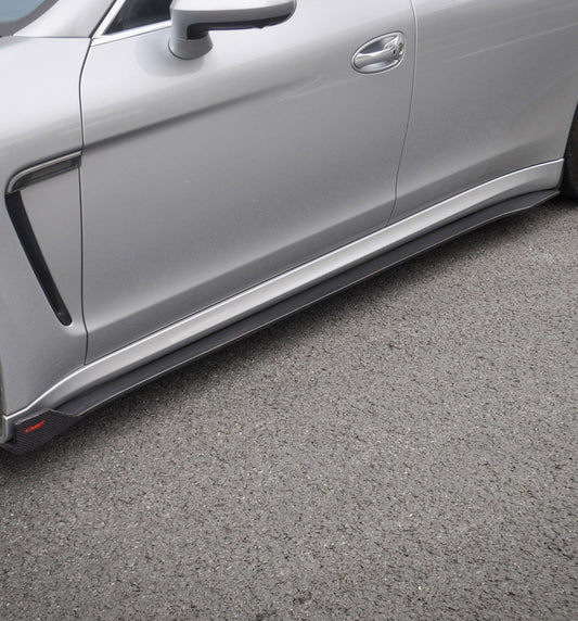 Porsche Panamera 970 970.2 2/4/4S/GTS/Turbo/Turbo S 2014-2016 with Aftermarket Parts - Vacuumed Carbon & FRP Side Skirts from CMST Tuning