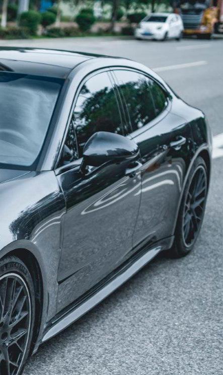 Porsche Panamera 971 971.1 RWD/Base/4/4S/GTS/Turbo/Turbo S 2017-2020 & Panamera 971 971.2 RWD/Base/4/4S/GTS/Turbo/Turbo S 2021-2023 with Aftermarket Parts - V2 Style Pre-preg Carbon & FRP Side Skirts from CMST Tuning