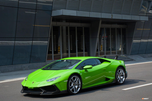 Lamborghini Huracan Tecnica Performante Evo LP610 LP580 2015-2024 with Aftermarket Parts - Front Bumper Set Carbon Fiber / FRP from CMST Tuning