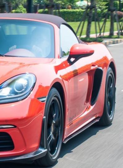 Porsche 718 718 Cayman Boxster Base S T GTS GT4 Spyder 2017-ON with Aftermarket Parts - V1 Style Side Skirts Carbon Fiber / FRP from CMST Tuning