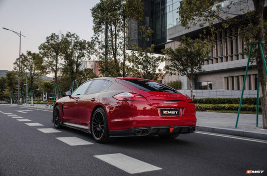 Porsche Panamera 970 970.1 2/4/4S/GTS/Turbo/Turbo S 2010-2013 with Aftermarket Parts - Vacuumed Carbon & FRP Side Skirts from CMST Tuning