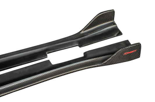 Porsche Panamera 970 970.1 2/4/4S/GTS/Turbo/Turbo S 2010-2013 with Aftermarket Parts - Vacuumed Carbon & FRP Side Skirts from CMST Tuning