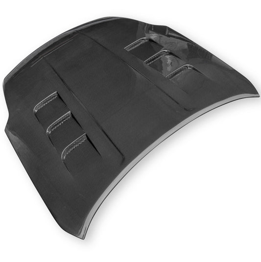 Nissan 350Z Nismo Performance Anniversary Grand Touring Base Fairlady Z Z33 2003-2009 with Aftermarket Parts - V2 Vented Style Hood Bonnet Carbon Fiber / FRP from CMST Tuning