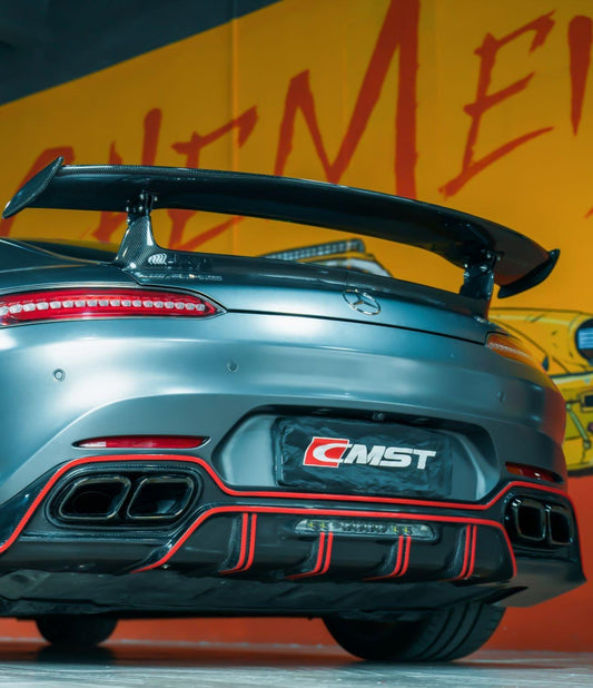 Mercedes Benz AMG GT GTS C190 2016 2017 2018 2020 2021 with Aftermarket Parts - Rear Diffuser Carbon Fiber / FRP from CMST Tuning