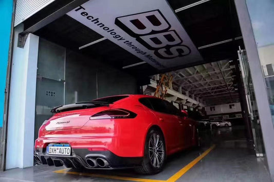 Porsche Panamera 970 970.2 2/4/4S/GTS/Turbo/Turbo S 2014-2016 with Aftermarket Parts - Vacuumed Carbon & FRP Rear Diffuser from CMST Tuning