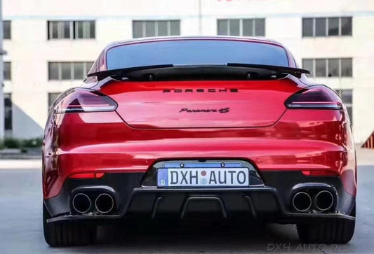 Porsche Panamera 970 970.2 2/4/4S/GTS/Turbo/Turbo S 2014-2016 with Aftermarket Parts - Vacuumed Carbon & FRP Rear Diffuser from CMST Tuning