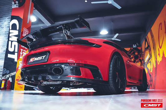 Porsche 992 992.1 Carerra Base/S/T/4/4S/Targa 4/Targa 4S/GTS 2020-2024 (Sport Design Aerokit Package only)with Aftermarket Parts - Carbon Fiber Rear Diffuser from CMST Tuning
