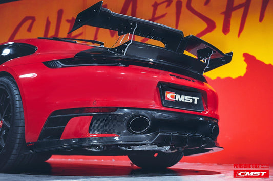Porsche 992 992.1 Carerra Base/S/T/4/4S/Targa 4/Targa 4S/GTS 2020-2024 (Sport Design Aerokit Package only)with Aftermarket Parts - Carbon Fiber Rear Diffuser from CMST Tuning
