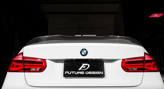Future Design Carbon Aftermarket Parts - Carbon Fiber Rear Spoiler PSM Style for BMW F80 F30 -performance speedshop