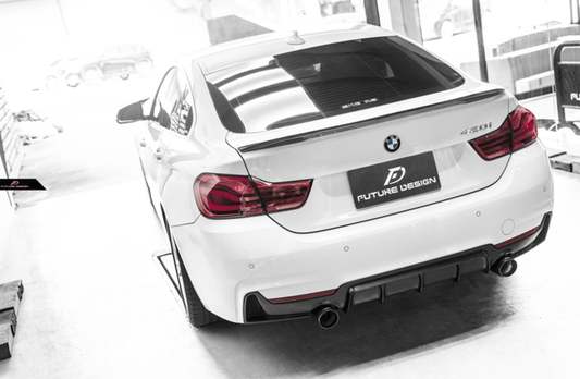Future Design Carbon M Performance Dual Exit Carbon Fiber Rear Diffuser for BMW 4 Series F32 F33 F36