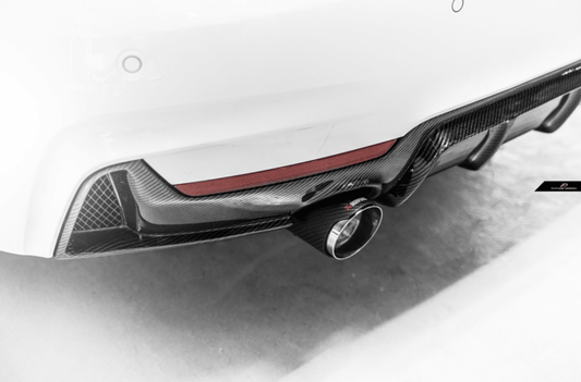 Future Design Carbon M Performance Dual Exit Carbon Fiber Rear Diffuser for BMW 4 Series F32 F33 F36