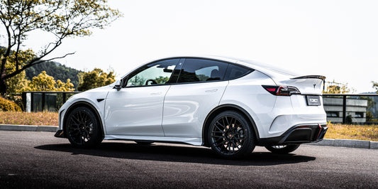 Tesla Model Y Performance AWD Long Range RWD Standard 2020 2021 2022 2023 2024 with Aftermarket Parts - "STARSHIP" Rear Bumper & Diffuser (Third Brake Light Included) PPfrom Robot Craftsman