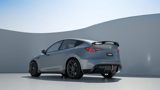 Tesla Model Y Performance AWD Long Range RWD Standard 2020 2021 2023 2024 with Aftermarket Parts - "CRYPTON" Rear Diffuser Carbon Fiber / FRP from Robot Craftsman