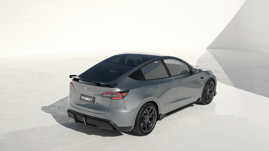 Tesla Model Y Performance AWD Long Range RWD Standard 2020 2021 2023 2024 with Aftermarket Parts - "CRYPTON" Rear Diffuser Carbon Fiber / FRP from Robot Craftsman