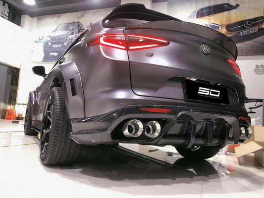 SD Carbon Partial Carbon Fiber Widebody Kit For Alfa Romeo Stelvio