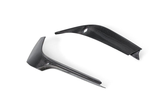 Ferrari SF90 Stradale & Spider 2021 2022 2023 2024 2025 with Aftermarket Parts - OEM 1:1 Style Replacement Front Bumper Corner Small Trim Pre-preg Carbon Fiber from Aero Republic