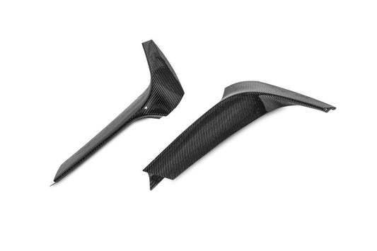 Ferrari SF90 Stradale & Spider 2021 2022 2023 2024 2025 with Aftermarket Parts - OEM 1:1 Style Replacement Front Bumper Corner Small Trim Pre-preg Carbon Fiber from Aero Republic