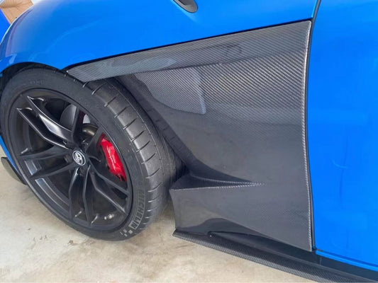 Aero Republic Carbon Fiber Front Fender Replacement E Style 2020 2021 2022 Toyota Supra A90 A91 - Performance SpeedShop