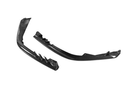Ferrari SF90 Stradale & Spider 2021 2022 2023 2024 2025 with Aftermarket Parts - OEM 1:1 Style Replacement Front Lip Corners Pre-preg Carbon Fiber from Aero Republic