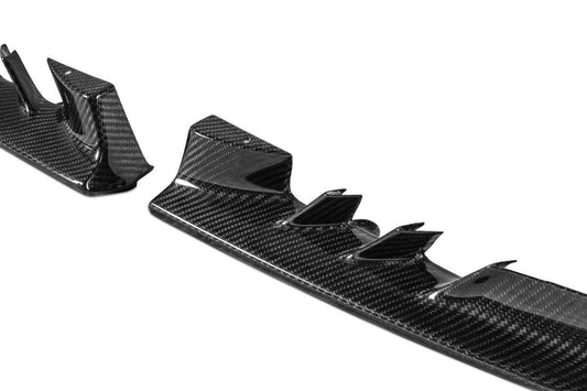Ferrari SF90 Stradale & Spider 2021 2022 2023 2024 2025 with Aftermarket Parts - OEM 1:1 Style Replacement Front Lip Corners Pre-preg Carbon Fiber from Aero Republic