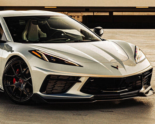 Aero Republic Carbon Fiber Front Splitter 5VM Style for Corvette C8 2020-ON - Performance SpeedShop
