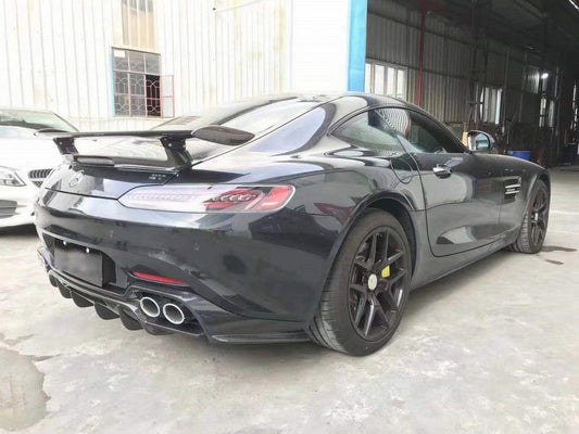 Mercedes Benz AMG GT GTS C190 2015 2016 2017 2018 2019 2020 2021 with Aftermarket Parts - RT Style Rear Diffuser Pre-preg Carbon Fiber from Aero Republic