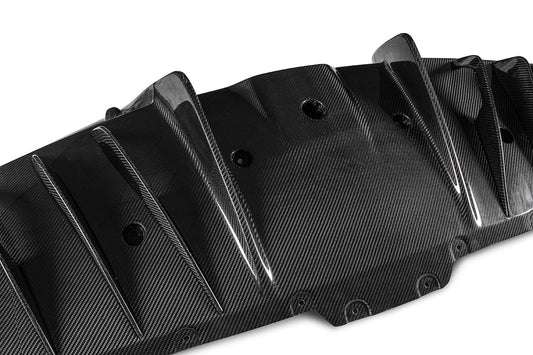 Ferrari SF90 Stradale & Spider 2021 2022 2023 2024 2025 with Aftermarket Parts - OEM 1:1 Style Replacement Rear Diffuser Pre-preg Carbon Fiber from Aero Republic