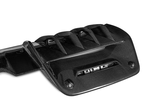Ferrari SF90 Stradale & Spider 2021 2022 2023 2024 2025 with Aftermarket Parts - OEM 1:1 Style Replacement Rear Diffuser Pre-preg Carbon Fiber from Aero Republic