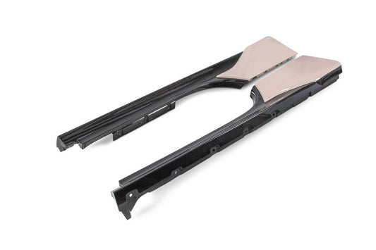 Ferrari SF90 Stradale & Spider 2021 2022 2023 2024 2025 with Aftermarket Parts - OEM 1:1 Style Side Skirts Pre-preg Carbon Fiber from Aero Republic