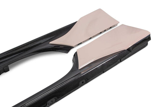 Ferrari SF90 Stradale & Spider 2021 2022 2023 2024 2025 with Aftermarket Parts - OEM 1:1 Style Side Skirts Pre-preg Carbon Fiber from Aero Republic